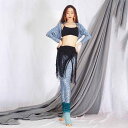 レディース ダンス ベリーダンス 練習 服 弾性 ヒョウ柄 スーツ トップス パンツ オリエンタルダンス パフォーマンス