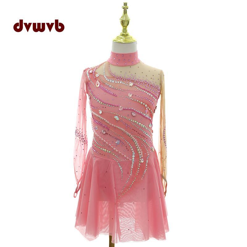 フィギュアスケート パフォーマンス 衣装 ゴージャス 新体操 レオタード アイス スケート スケート 服 子供 大人 スカート