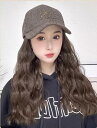 女性用 ウィッグ ワンタッチ おしゃれ 帽子 ウィッグ オールインワン レディース 秋冬 エレガント 帽子 ファッション 顔 見せ 小さい ウィッグ ウール カーリー ウォーター リップル ウィッグ 帽子