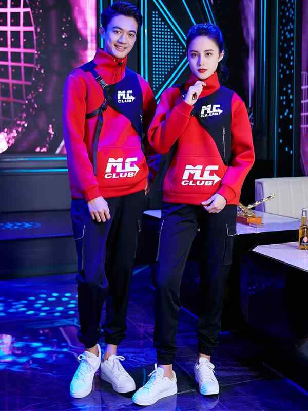 ユニフォーム 制服 作業着 おしゃれ ファッション バー ナイトクラブ ウェイター 長袖 トレーナー ケー..