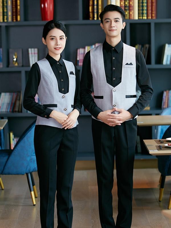 ユニフォーム 制服 作業着 おしゃれ ファッション ケータリング ホテル 長袖 ベスト 洋食屋 ナイトクラ..