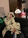 パジャマ 着ぐるみ かわいい パンダ フード付き サンゴ フリース レディース 冬 厚手 大型 ローブ ズボン ホーム 服 セット 屋外 着用 可能 ナイトウェア ルームウェア もこもこ