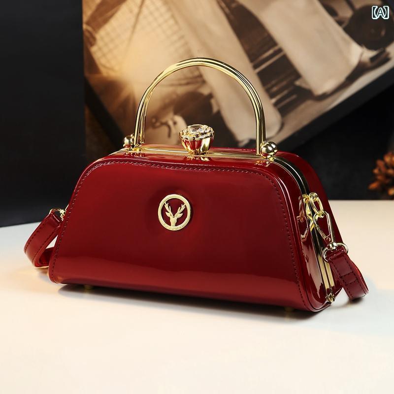 ハンドバッグ レディース 軽量 ハイエンド 立体バッグ 牛革 ボストンバック ショルダーバック クロスボディ ポリエステル パーティー 牛スプリットレザー