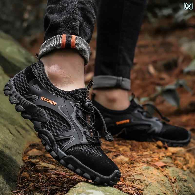 アウトドア シューズ メンズ レディース メッシュ シューズ 速乾 屋外 ハイキング 登山 海 マリン スポ..