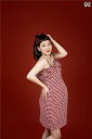妊婦 フォト 衣装 マタニティ おしゃれ ファッション スカート レトロ チェック ドレス 美しい かわいい アート ワンピース レッド カジュアル フリーサイ...