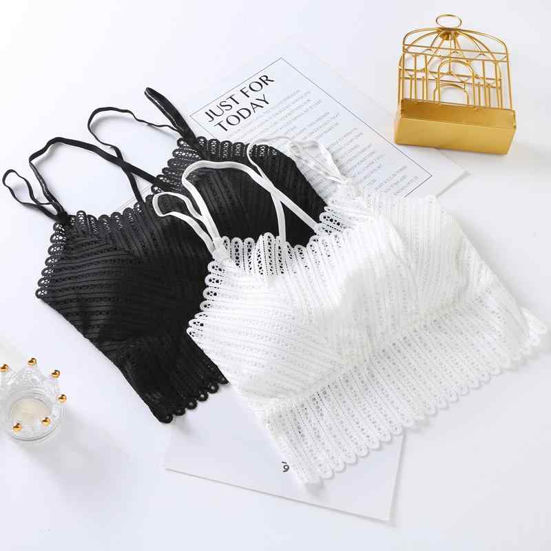 レース キャミソール レディース 下着 胸パッド トップス プッシュアップ ブラジャー 夏 ナイロン ストライプ ポリウレタン 通気性 柔らかい かわいい シン...