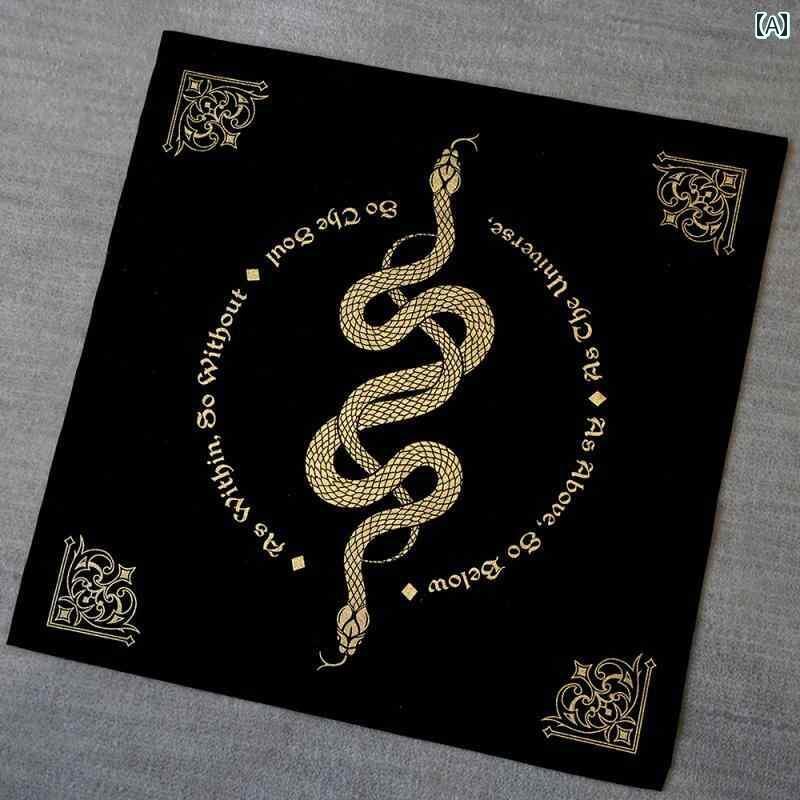 タロット クロス 占い tarot 神秘的 祭壇布 ツーウェイ スネーク カード タワー テーブルクロス カード..