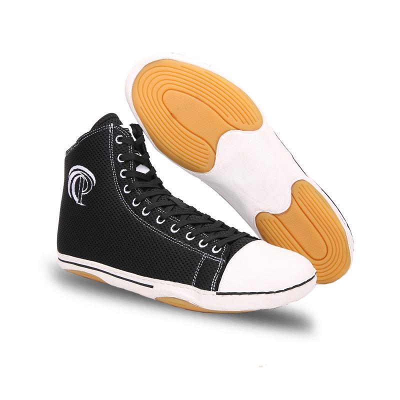 韓国 レスリング シューズ ボクシング フィットネス 競技 トレーニング ハイカット 男の子 子供 ブラック ホワイト