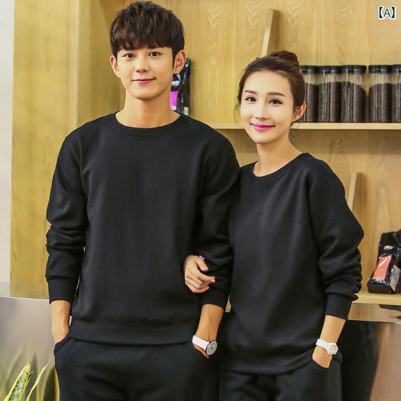 レディース メンズ ワーク ファッション 秋冬 作業服 長袖 スウェット Tシャツ ラウンドネック シンプ..