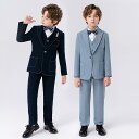 フォーマル スーツ 子供服 キッズ スーツ パンツ シャツ ジャケット 蝶ネクタイ ブローチ ベスト 男の子 写真 撮影 発表会 パフォーマンス 結婚式 セレモ...
