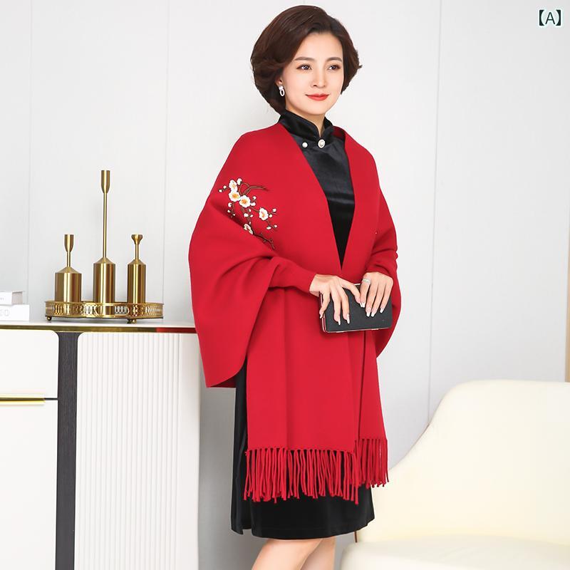 レディース長袖 花柄 フリンジジャケット ショール カーディガン 羽織 コート ケープ アウター 上品 刺繡 きれいめ おしゃれ デート イベント 食事会 パーティー セレモニー フォーマル 結婚式 女子会 美シルエット