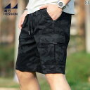 ハーフパンツ アウトドア メンズ 男性 ファッション ズボン ショート カーゴ パンツ ゆったり オールシーズン ウエストゴム 五分丈 迷彩