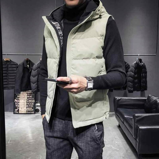 メンズ フード付き ベスト ベルベット 厚み 韓国 ジャケット ノースリーブ ダウン ジャケット アウター コットンベスト ジッパー ファッション メンズ フード付き ベスト ベルベット 厚み 韓国 ジャケット ノースリーブ ダウン ジャケット アウター コットンベスト ジッパー ファッション