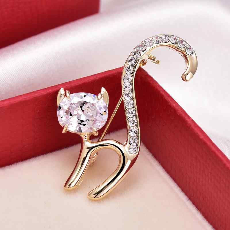 ブローチ 大人 かわいい 女性用 猫 和風 露出 防止 ボタン ネック ライン 装飾 高級感 動物 コサージュピン スーツ アクセサリー レディース ファッション 装飾品 ジュエリー