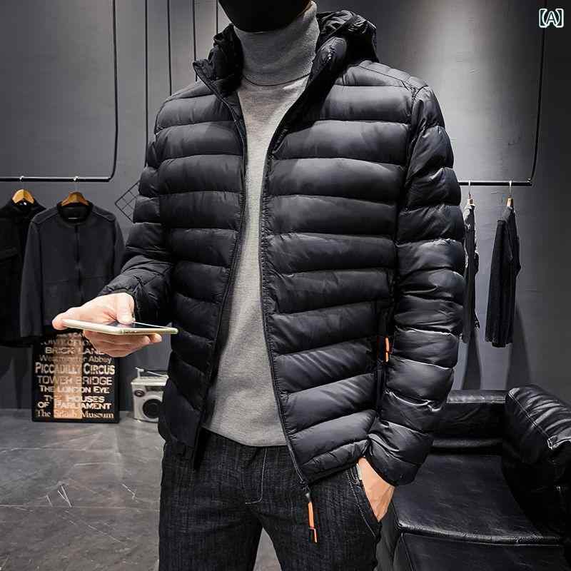 メンズ アウター ジャケット ダウンジャケット あったかい 防寒着 カジュアル シンプル スタイリッシュ..