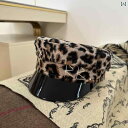 帽子 ハット レディース おしゃれ ファッション 女性用 ヒョウ柄 ひさし 冬 ウール フラットトップ イギリス風 レトロ ショート キャスケット ストリート