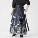 漢服 スカート メンズ レディース ファッション スカート キュロット プリント ロング レトロ ストレート チャイナ風 唐装 プリーツ 漢服 カジュアル 秋冬 男女兼用 ユニセックス