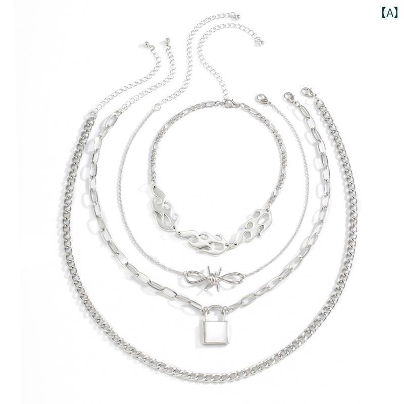 ネックレス ビキニ 水着 アクセサリー 夏フェス 音楽祭 ネックレス ブレスレット アンクレット 南京錠 アクセサリー シンプル アクセント ワンポイント おしゃれアイテム レディース ファッション