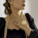 ハンドチェーン フィンガーブレスレット メンズ レディース チェーンハンド アクセサリー おしゃれ きれい 高級感 煌びやか イベント フェス ハロウィーン 式...