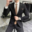 メンズ スーツ セット スタイリッシュ ジャケット ブレザー スリーピース ズボン パンツ ロング シャツ ベスト チョッキ 洗練 大人 男性 おしゃれ ビジネ...