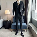 メンズ スーツ セット スタイリッシュ ジャケット ブレザー ツーピース ズボン パンツ ロング シャツ ベスト 薄手 春夏 洗練 大人 男性 おしゃれ ビジネ...