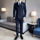 メンズ スーツ セット スタイリッシュ ジャケット ブレザー スリーピース ズボン パンツ ロング シャツ ベスト 秋 洗練 大人 男性 おしゃれ ビジネス カ...