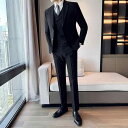 メンズ スーツ セット スタイリッシュ ジャケット ブレザー スリーピース ズボン パンツ ロング シャツ カットソー ベスト 洗練 大人 男性 おしゃれ ビジ...
