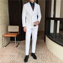 メンズ スーツ セット スタイリッシュ ジャケット ブレザー ツーピース ズボン パンツ ロング ダブルブレスト カジュアル スリム 洗練 大人 男性 おしゃれ...