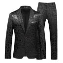 メンズ スーツ セット ジャケット ブレザー ツーピース ズボン パンツ ロング クロコダイル柄 ジャカード 男性 パフォーマンス ステージ パーティー 司会 ...