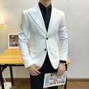メンズ スーツ セット ジャケット ブレザー ツーピース ズボン パンツ ロング シャツ ネクタイ スリム 男性 パフォーマンス ステージ パーティー 司会 歌...