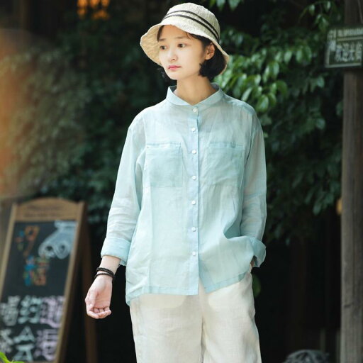 トップス エスニック ナチュラルスタイル リラックスフィット レディース 婦人服 禅 修道 瞑想服 シャツ ブラウス レトロ風 チャイナ風 春秋 長袖 カジュアル 薄手 日焼け防止 トップス エスニック ナチュラルスタイル リラックスフィット レディース 婦人服 禅 修道 瞑想服 シャツ ブラウス レトロ風 チャイナ風 春秋 長袖 カジュアル 薄手 日焼け防止