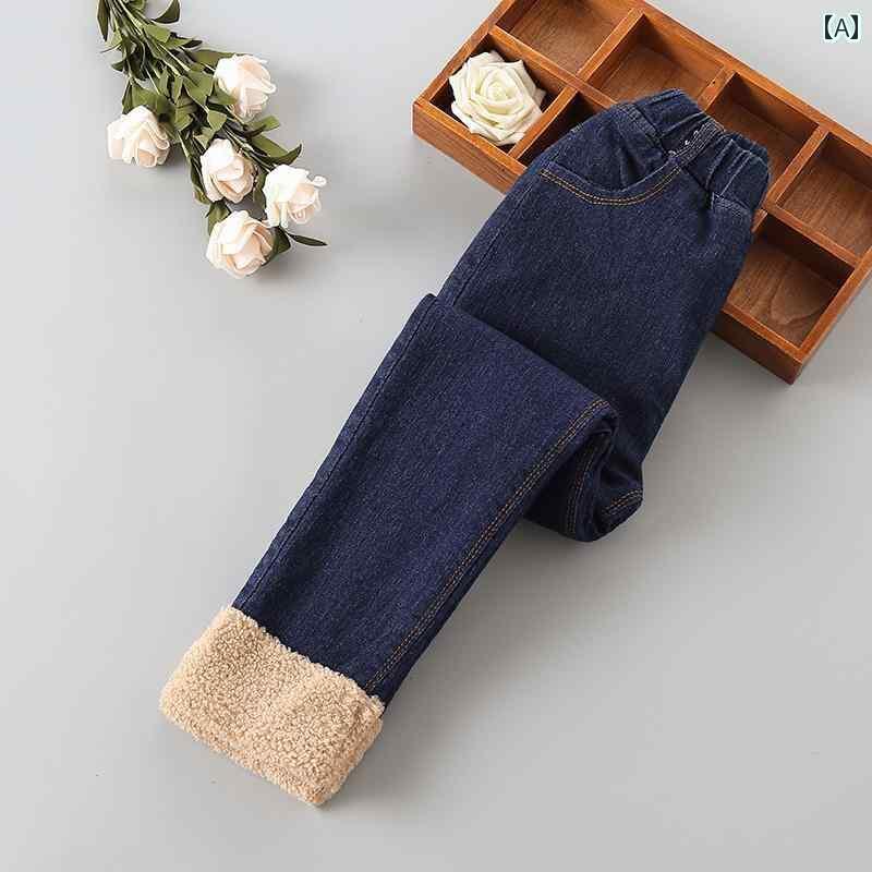 キッズ 子供服 冬 デニム パンツ 男女兼用 もこもこ 暖かい かわいい おしゃれ 着やすい 動きやすい 防..