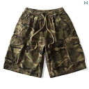 ハーフパンツ レトロ ワークウェア 迷彩 カモフラ ショート パンツ メンズ 夏 アメリカン 五分丈 ストリート カップル ミディアム