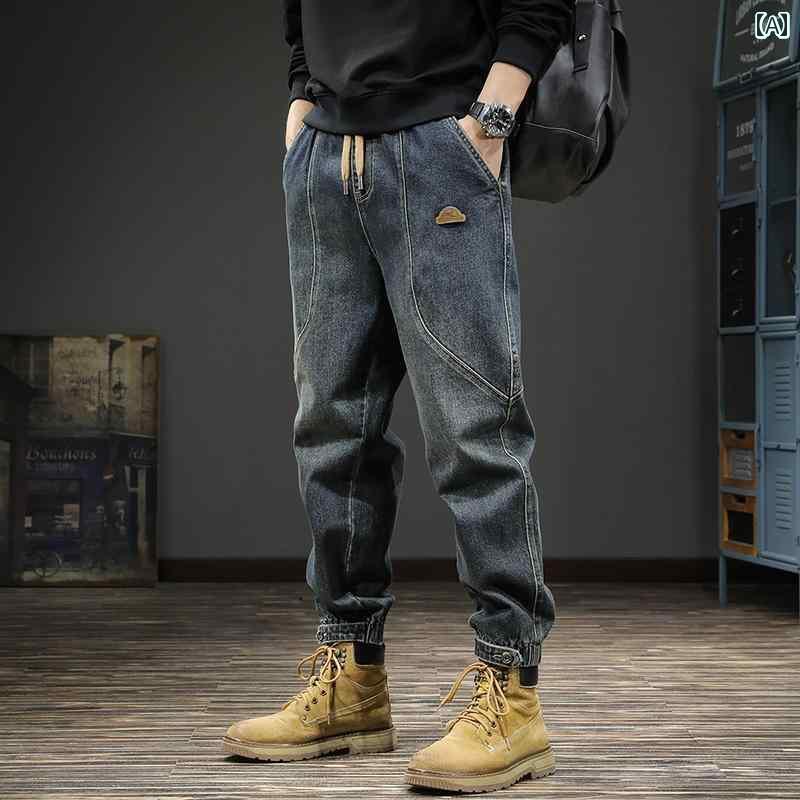 メンズ デニム ロングパンツ 大きいサイズ カジュアル ワイド アメリカン アメリカン ストリート おしゃれ かっこいい 履きやすい 快適 イベント フェス レジャー アウトドア キャンプ パフォーマンス ワーク 作業着