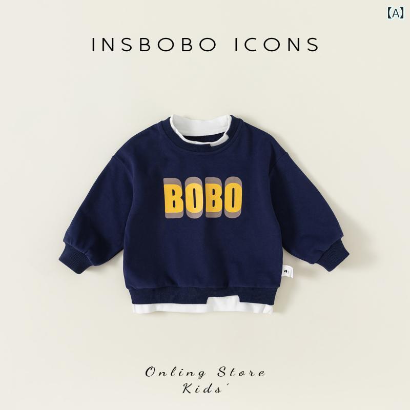 キッズ トレーナー 子供服 男の子 女の子 スウェット トップス セーター フェイクツーピース 暖かい 秋冬 ネイビー ピンク