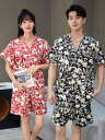 サウナ服 パジャマ ルームウェア メンズ レディース マッサージ 入浴 おしゃれ コットン レッド ブラック