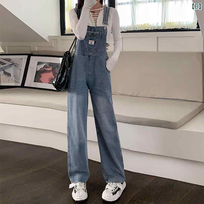 オーバーオール 秋冬 サロペット パンツ つなぎ レディース カジュアル 大きいサイズ ジャンプスーツ ゆったり スリム ワイド デニム ブラック ブルー