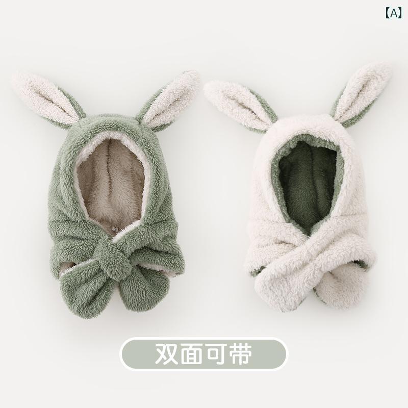 ベビー 帽子 防寒 かわいい 耳付き 赤ちゃん 幼児 女の子 男の子 帽子 ハット 暖かい 秋冬 耳保護 リバ..