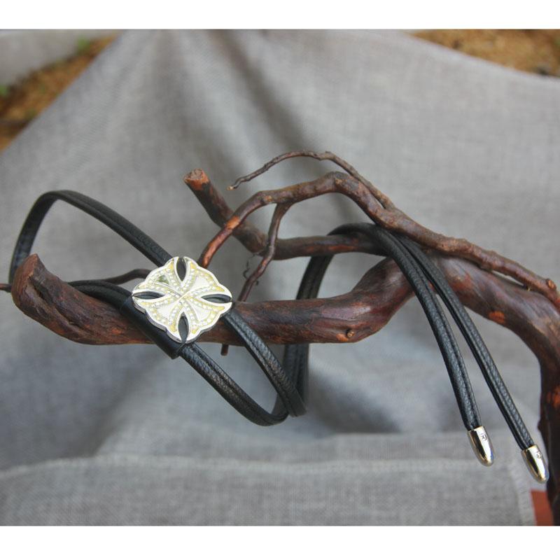 ループタイ メンズ ポロタイ おしゃれ 紐 ロープ アクセサリー カジュアル レザー ブラック クロス