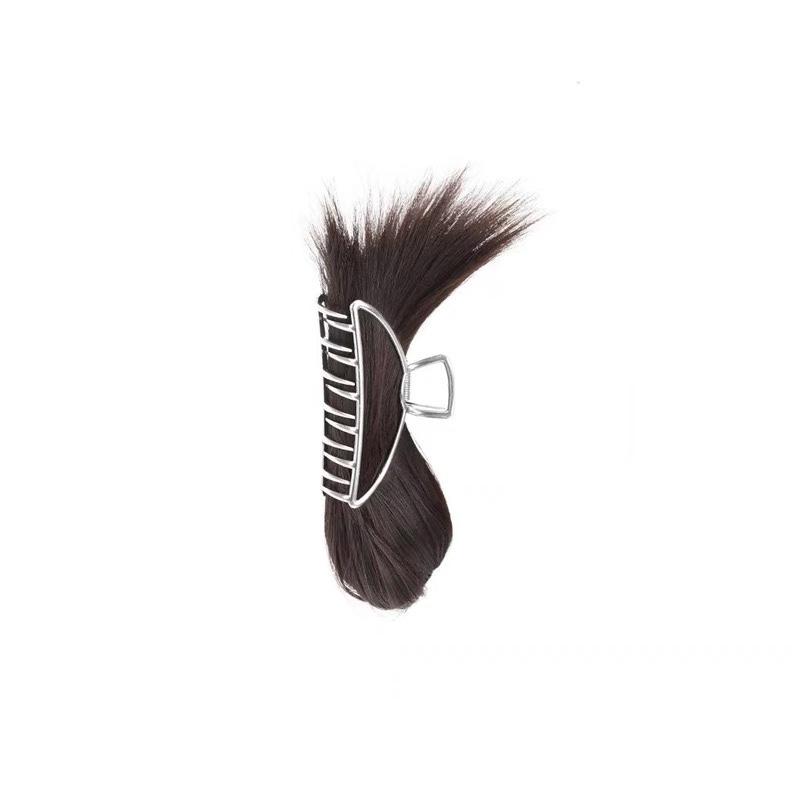 クリップ ウィッグ レディース レトロ つけ毛 取り外し可能 ヘアアクセサリー 装飾 アレンジ サメ 髪留め ワンタッチ ボリュームアップ シンプル カジュアル かわいい 黒 茶 金 リボン