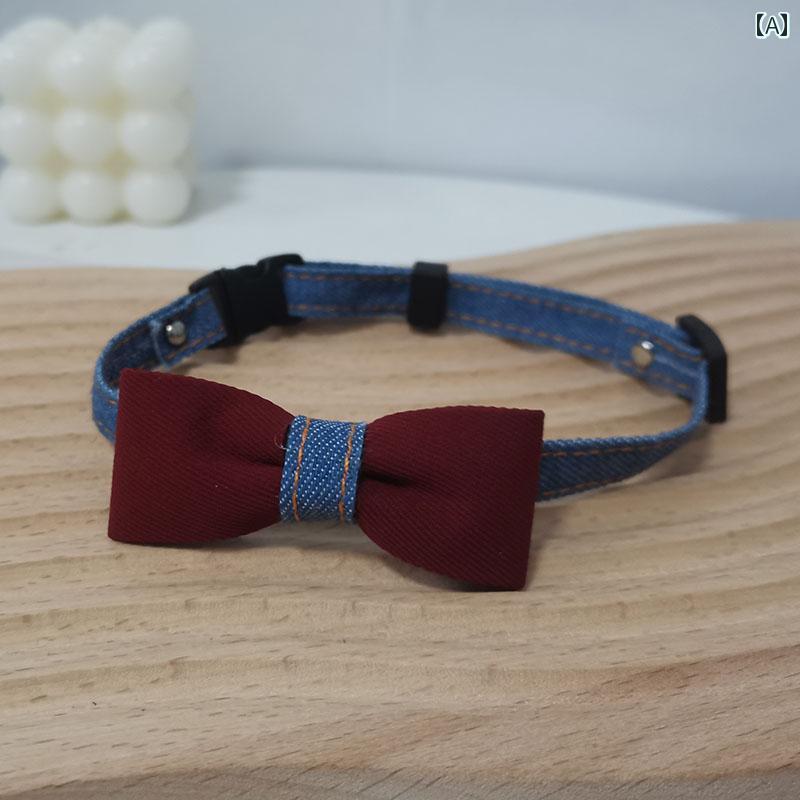 蝶ネクタイ 犬 おしゃれ 首輪 猫 バックル 細い ペット アクセサリー 装い コントラスト チェック 水玉..