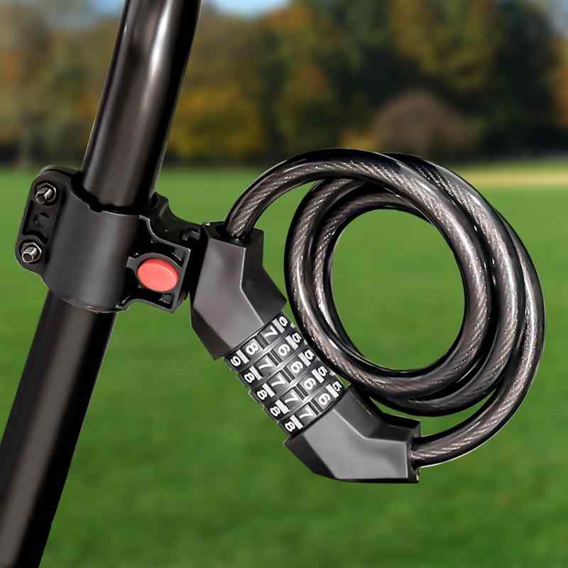 チェーンロック 盗難防止 バッテリー マウンテンバイク 自転車 ポータブル 子供用 アクセサリー ブラッ..