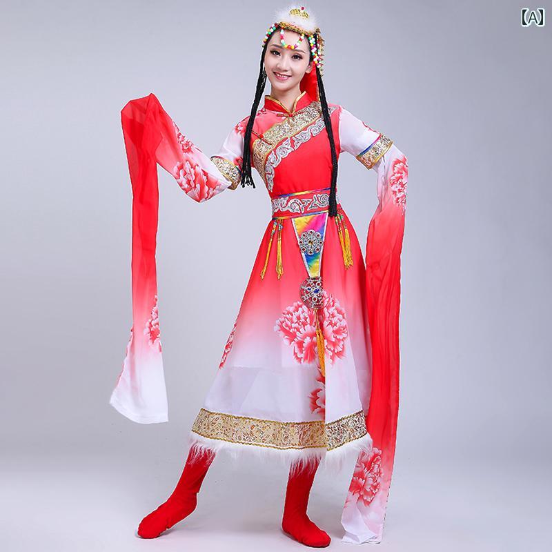 モンゴル 衣装 大人 メンズ レディース パフォーマンス 民族 ダンス 舞踊 舞台 コスプレ ファッション エスニック