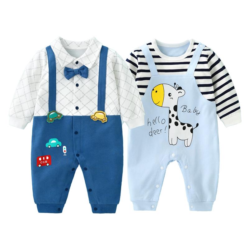 ロンパース ベビー パジャマ キッズ 子供 男の子 女の子 新生児 服 ジャンプスーツ 長袖 春秋 かわいい イエロー ピンク ブルー