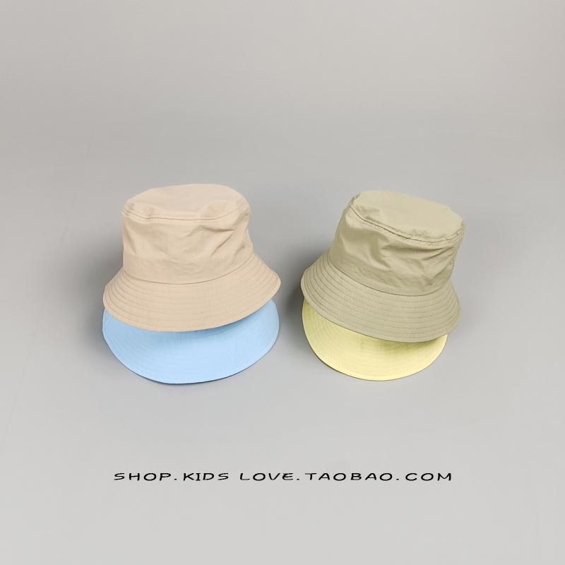 キッズ 無地 フィッシャーマン ハット 男の子 女の子用 夏用 薄手 速乾 日よけ 帽子 日焼け防止 バケッ..