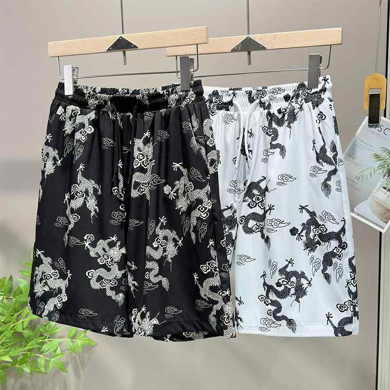 ハーフパンツ メンズ 速乾 軽量 花柄 ストレート 中華風 アウトドア 釣り マリンスポーツ レジャー リ..