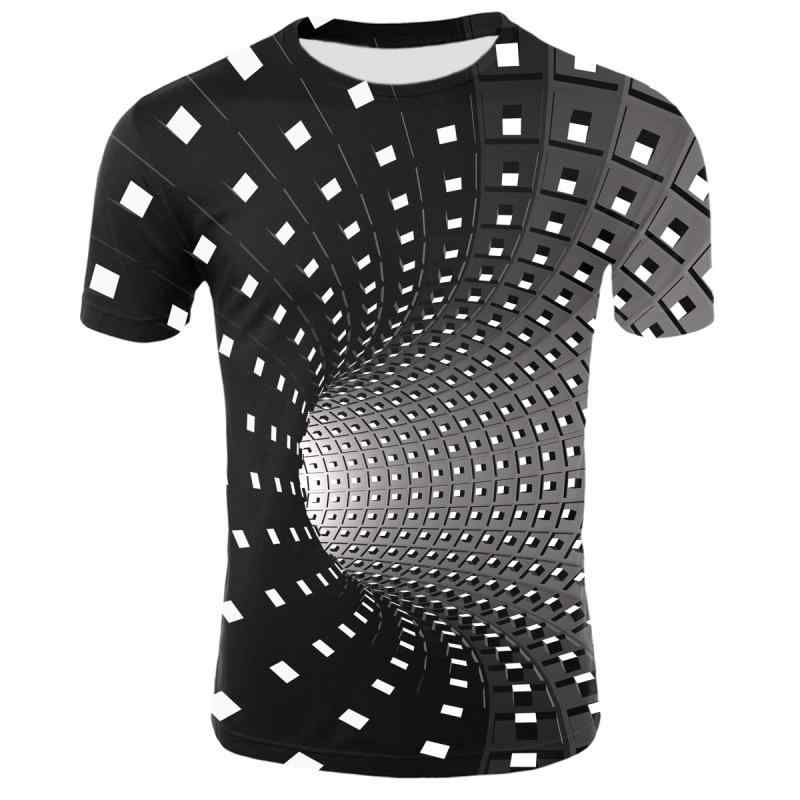 T-Shirts - Tシャツ メンズ レディース ユニセックス 接触冷感 3Dデジタルプリント チェック柄 渦巻き柄 キャラクター柄 ゲーム柄 スリムフィット 半袖 再生繊維 Uネック スポーツウェア 春夏 カジュアル