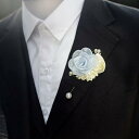 コサージュ 男女兼用 韓国風 造花 バラ ローズ ポリエステル製 手作り ハンドメイド 安全ピン 結婚式 ウェディング ブライダル 披露宴 パーティー 新婦 ブライズメイド ゲスト フォーマル ドレスアップ(x5)