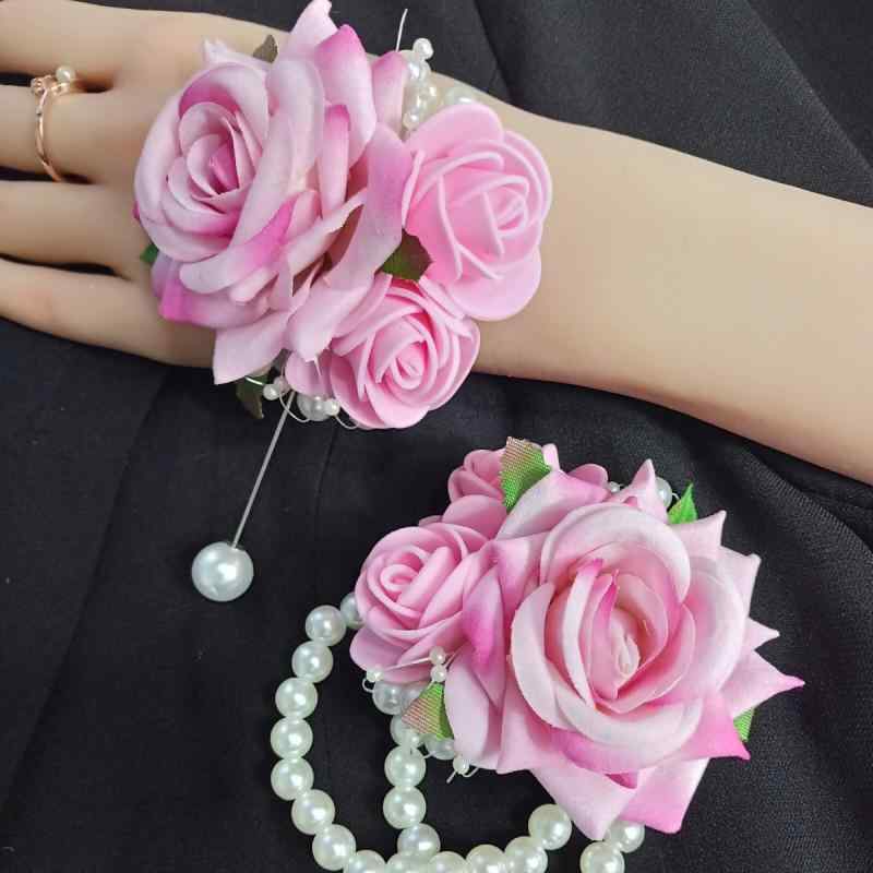 リストレット レディース 女性用 パール ローズ 結婚式 ウェディング ブライダル 花嫁 ブライズメイド お呼ばれ フォーマル パーティー 手作りアクセサリー(...