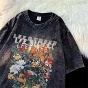 Tシャツ メンズ ヘビーウェイト アメリカンヴィンテージ風 デニム調 ウォッシュ加工 半袖 ゆったり オーバーサイズ クルーネック 高級感 綿100% 通気性 春夏(4)